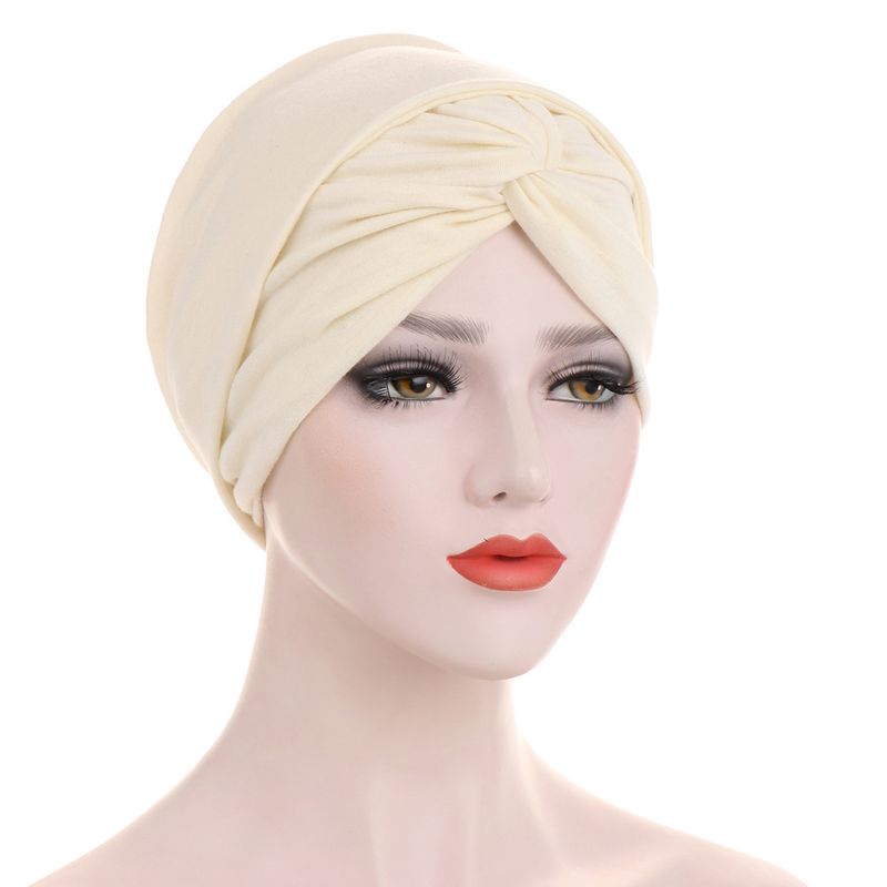 Forehead Cross Candy Color Base Variety Long Tail Indian Hat Turban Hat Chemotherapy Hood_voghion.com