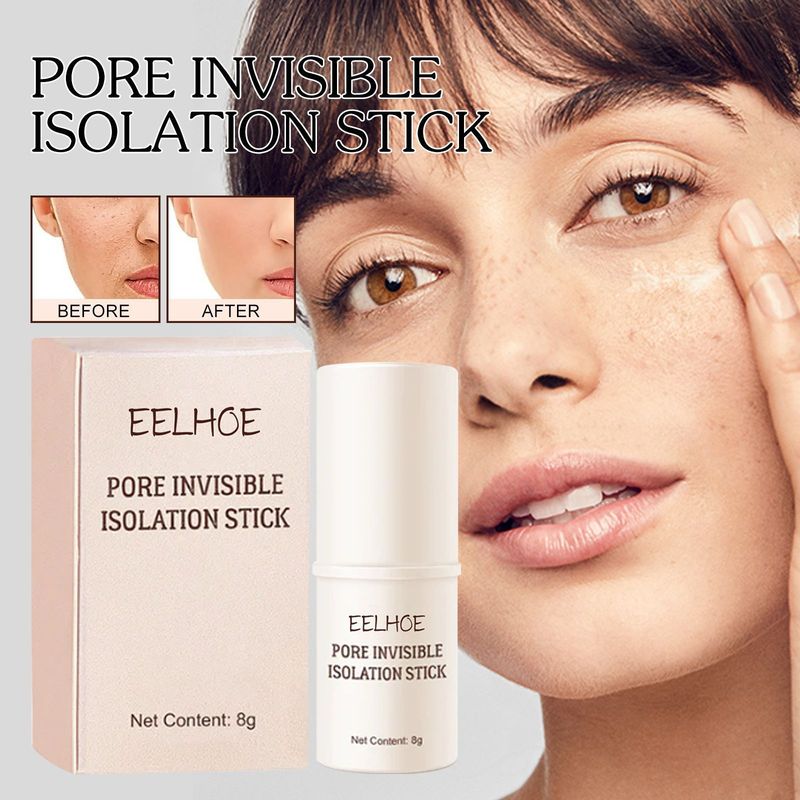 EELHOE poriënisolatiestick, egale huidskleur, hydraterende, onzichtbare poriënconcealer, waterdicht en zweetbestendig, zijdezacht en verwijdert make-up niet_voghion.com