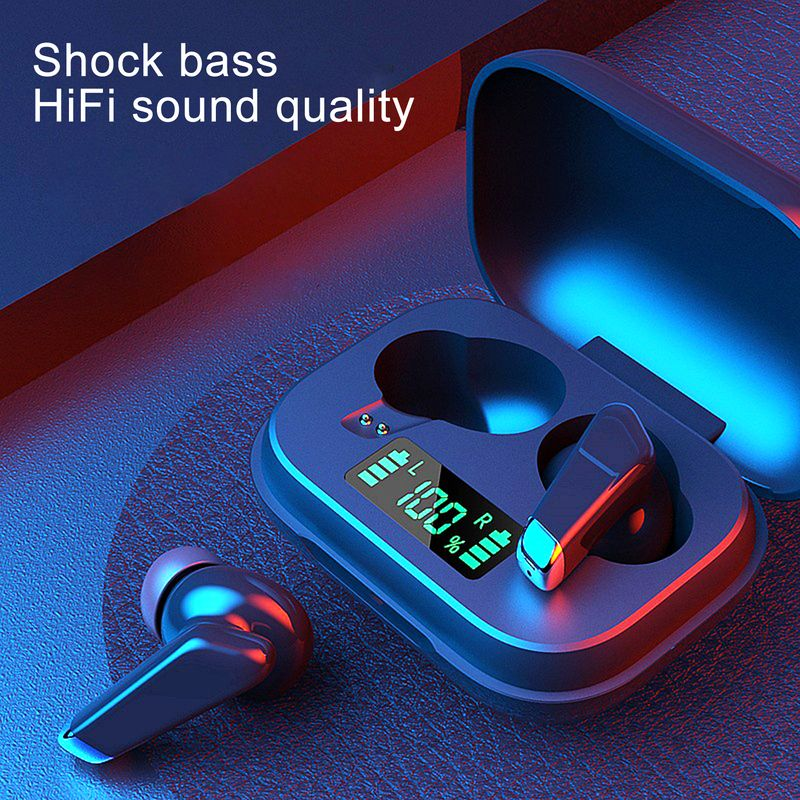 Fones de ouvido J70 True Stereo Bluetooth 5.0 com controle de toque e tela digital, mini fones de ouvido intra-auriculares sem fio para celular_voghion.com