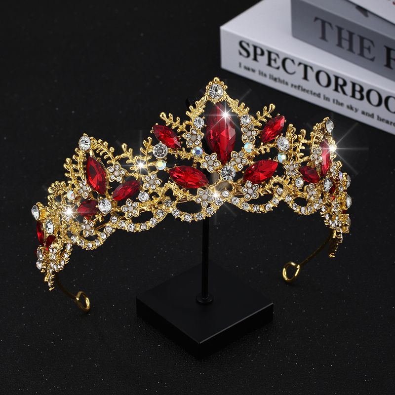 Neue High-End-Luxus Kristall Braut Kopfschmuck Legierung Krone Hochzeit Haar Zubehör Bankett Abend Haar Krone_voghion.com
