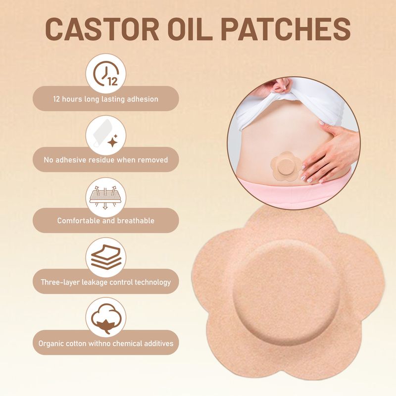 Unlabeled Portable Lightweight Care High Absorbency Anti-Leakage Reinforced Cotton Plum Blossom Patches 50pcs_voghion.com