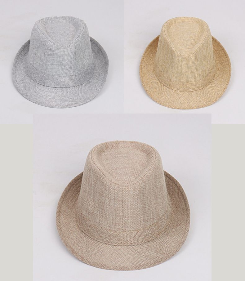 Nov vroče prodajan jazz klobuk, britanski laneni enobarvni cilinder, moški in ženski klobuk z zaobljenim robom za pare_voghion.com