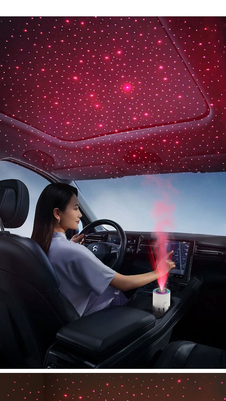 Star Projection-luchtbevochtiger, USB ultrasone koele mist met sterrennachtlampje, voor slaapkamer, auto, bureau, luchtbevochtiger en decoratie_voghion.com