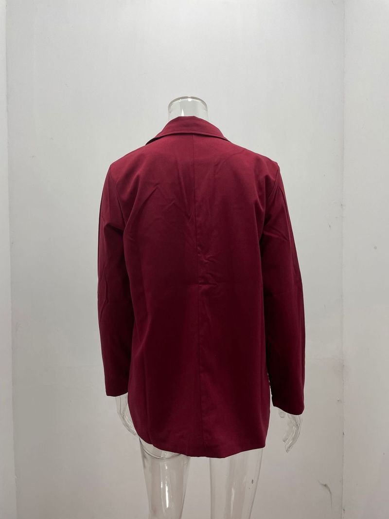Giacca da donna primaverile e autunnale a maniche lunghe in tinta unita alla moda_voghion.com