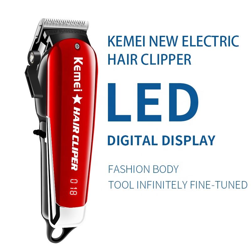 Kemei KM-2611 Profesyonel Berber Clippe Güçlü Giyotin Erkekler Için Elektrikli Kesici 9 W Saç Kesme makinesi_voghion.com