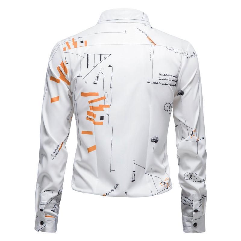 Sommer dünnes Herrenhemd lockeres britisches Business-Casual-Ruffian-Trend-Druckmuster langärmeliges Hemd zum Außentragen_voghion.com