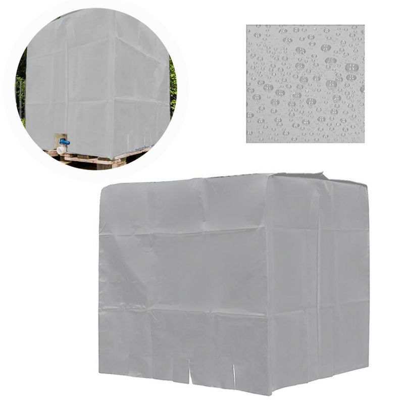Silver UV Cover Is Suitable For 1000L IBC Container Aluminum Foil Waterproof And Dustproof Cover Rainwater Tank cloth_voghion.com