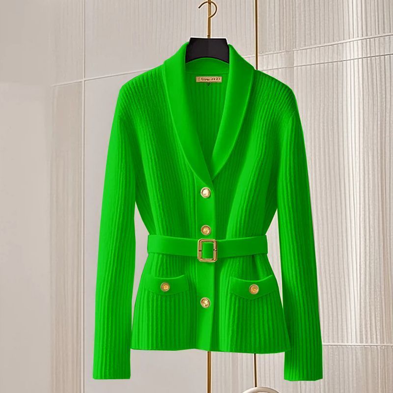 Damenbekleidung Winter Einzigartige schicke Strickjacke Top Lazy Style High End weiße Pulloverjacke_voghion.com