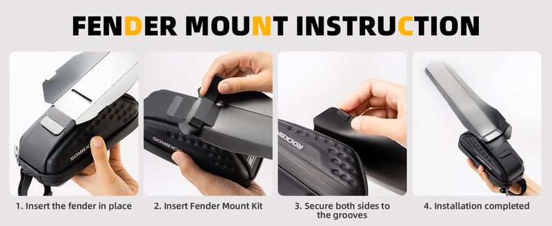 Bolsa rígida para sillín de bicicleta ROCKBROS con guardabarros y cierre rápido_voghion.com