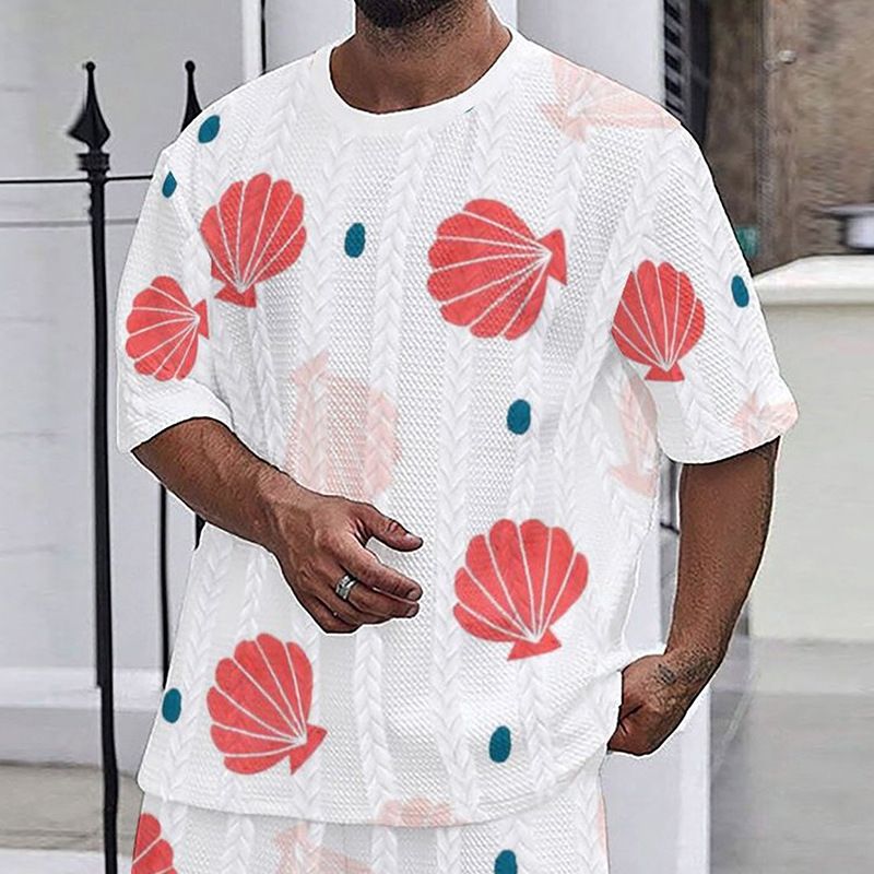 Tecnologia di abbigliamento maschile, stampa 3D, maglietta estiva a maniche corte con scollo rotondo da uomo, pantaloncini casual larghi_voghion.com