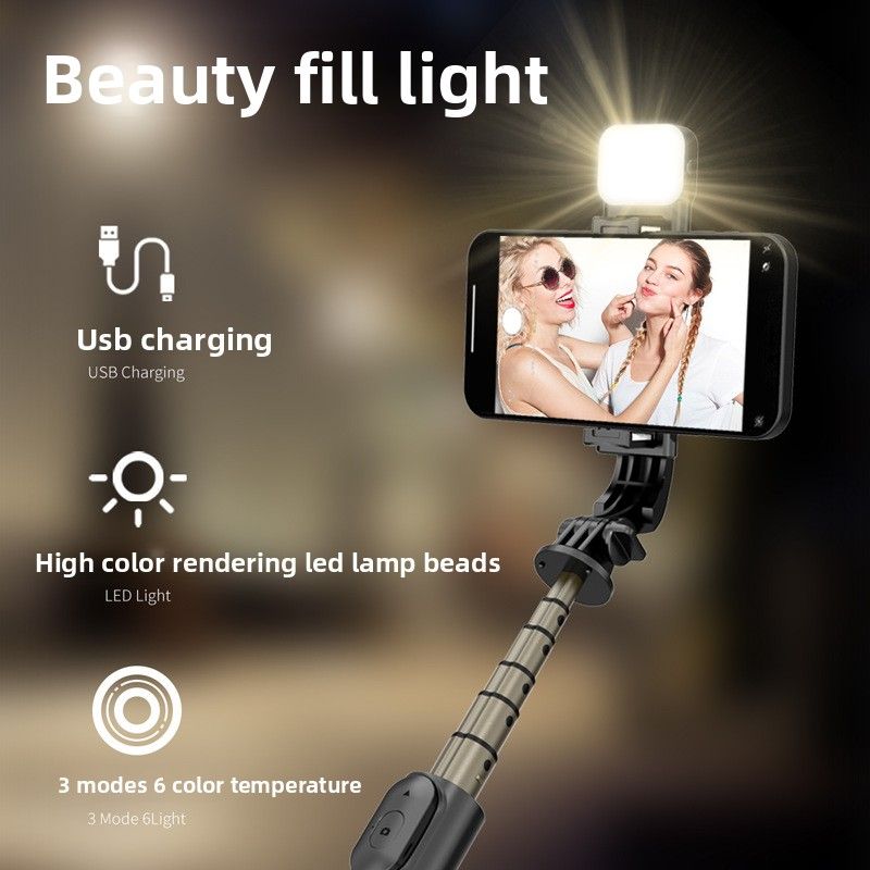 Mobile Phone Selfie Stick, Anti-shake, Retractable Bluetooth Selfie Device, Floor-to-ceiling Integrated Tripod, Live Broadcast Photo Holder._voghion.com