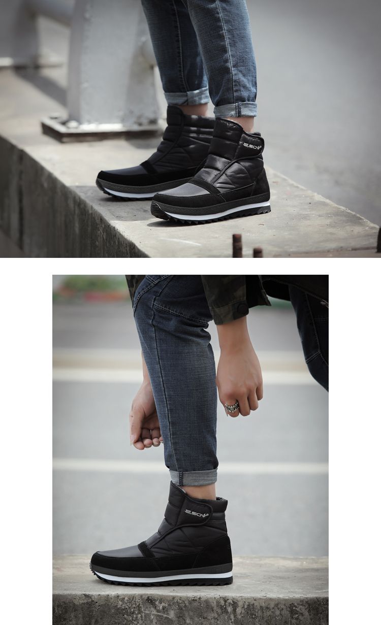 Herenschoenen Winter Warm Slee Bodem Lage Enkellaarzen_voghion.com