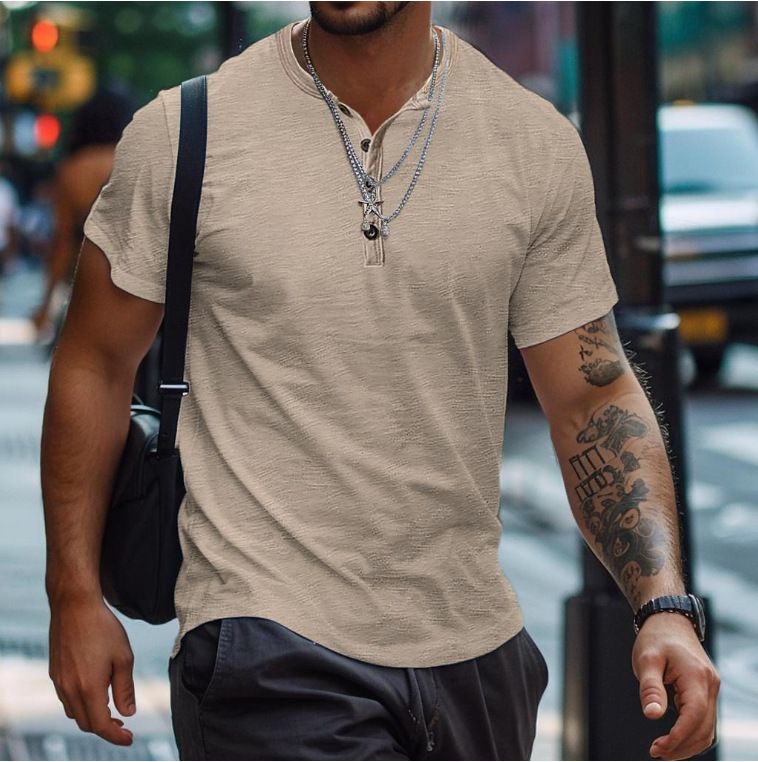 T Shirt Men Casual High Quality Summer Short Sleeve O Neck Mens T Shirts Fashion Basic T-shirt Male Gym Street Vacation_voghion.com