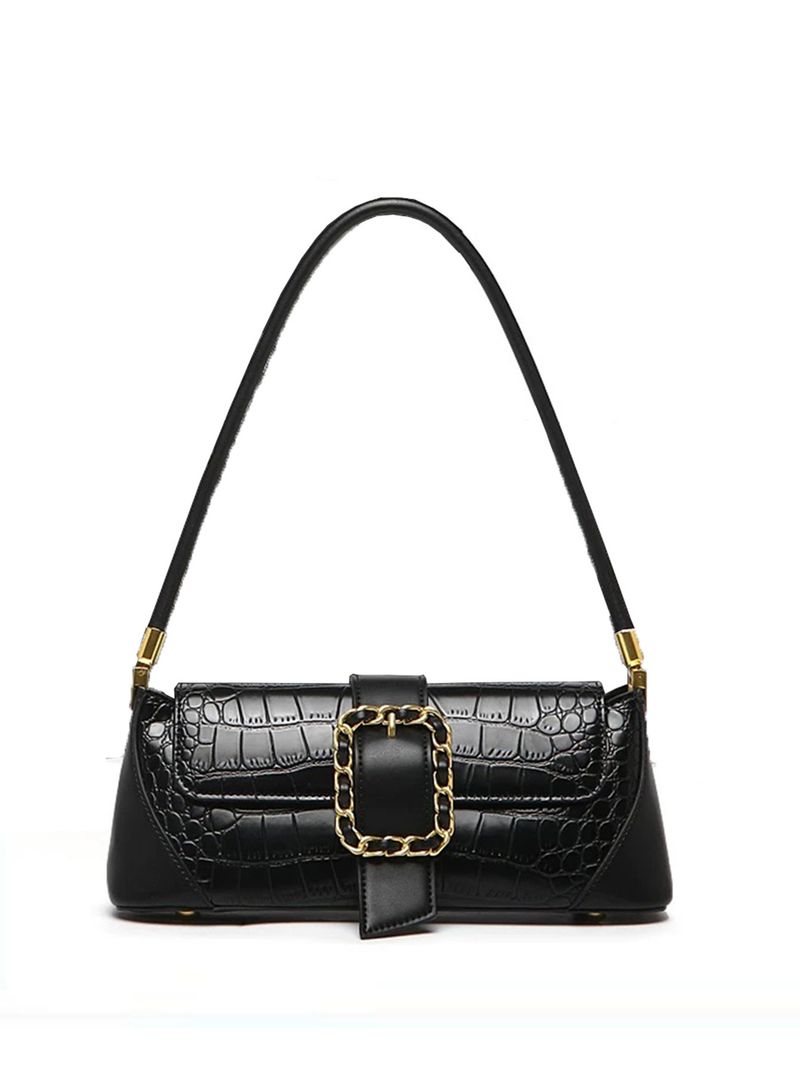 Damentaschen Temperament Modetrend All Match Doppelte Farbnähte Hochwertiges Pferdekutschenmuster Damen Unterarmtasche Handtasche_voghion.com