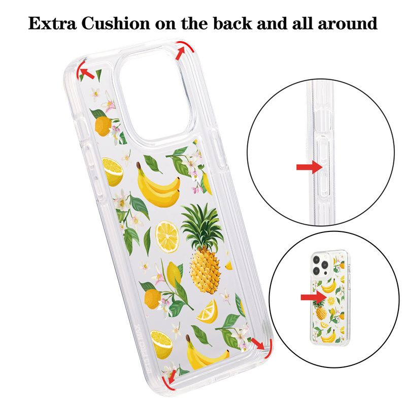 Fruit Clear Shockproof Phone Case For iphone 15 14 13 12 11 Pro Max Plus Silicone Soft TPU Transparent Back Cover_voghion.com