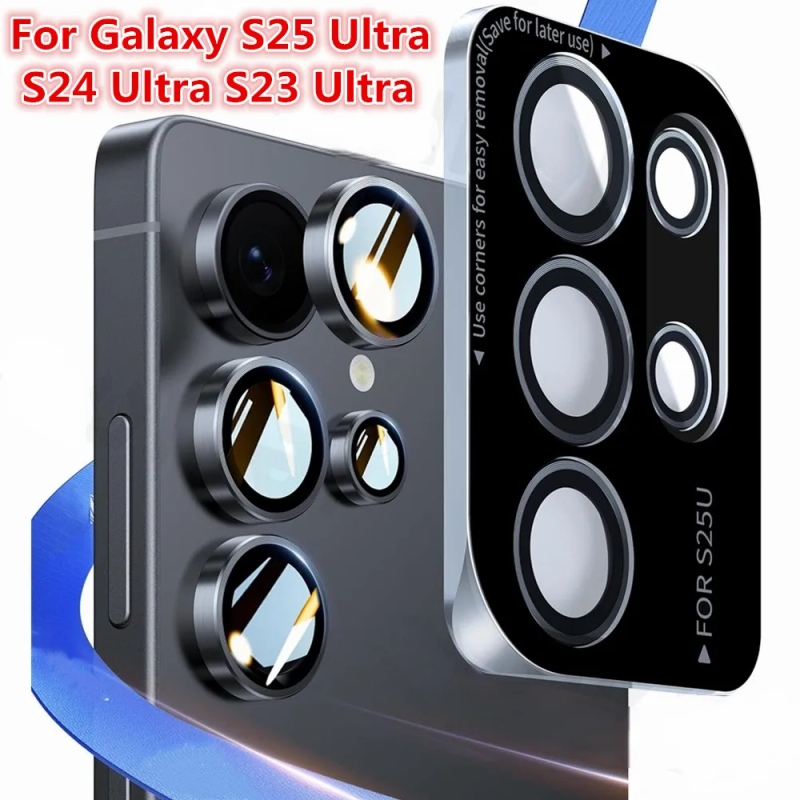 Für Samsung Galaxy S25 Ultra Plus S23 S24 Ultra Kameraobjektivschutz Gehärtetes Glas Kameraabdeckung Displayschutz Metallkratz_voghion.com