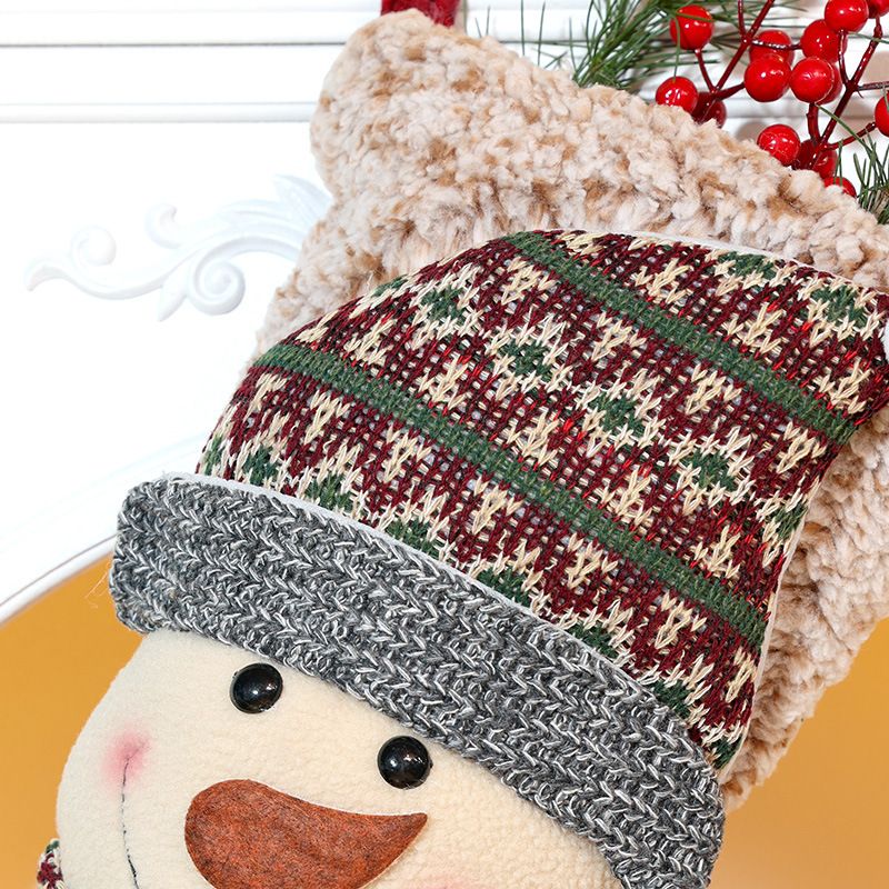 Forniture per feste e party, nuovi calzini natalizi, decorazioni, grandi sacchetti di caramelle, Babbo Natale, pupazzo di neve, calzini decorativi lavorati a maglia_voghion.com