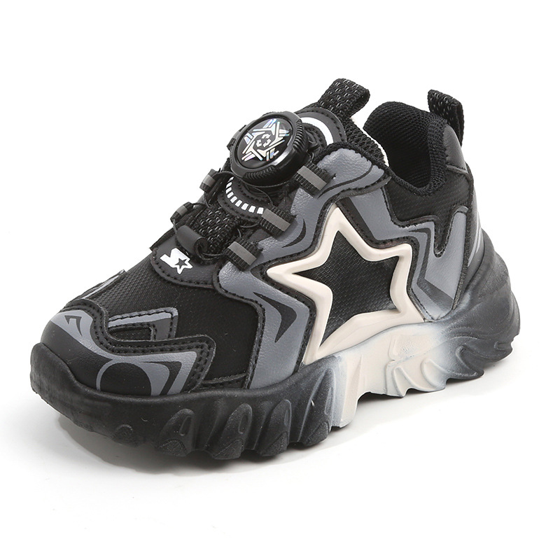 Chaussures de sport pour enfants, printemps et automne 2025, pour garçons, papa, bouton rotatif, décontractées, célèbres sur Internet, semelles souples pour bébés_voghion.com