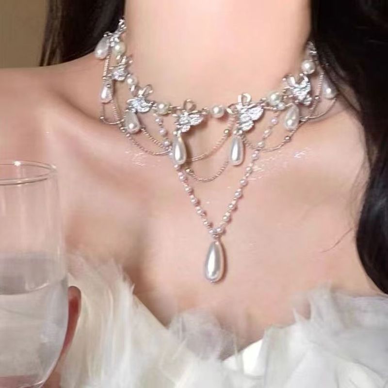 ter Droplet Tassel Perlenkette für Französisch . Light Niche Frauen, Stil, , Design,_voghion.com