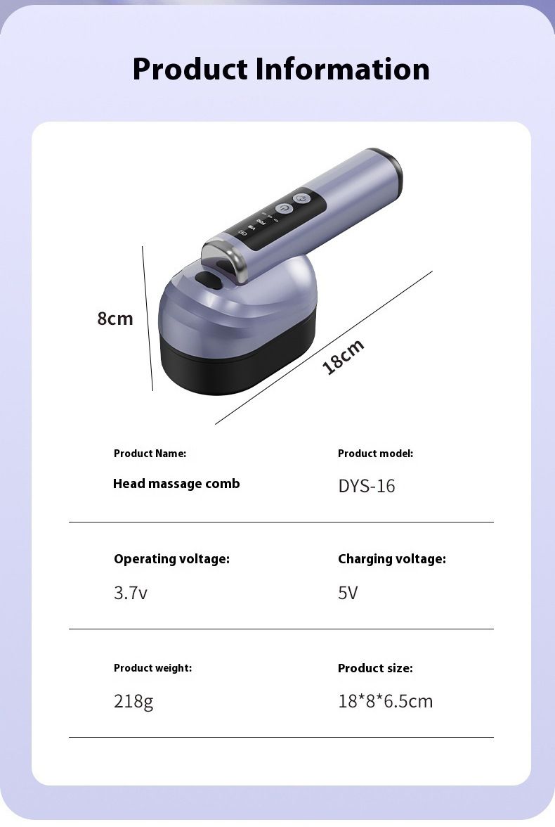Scalp Massager With Vibration & Red Light Therapy, Microcurrent Mist For Hair Growth & Anti-Hair Loss, Essential Oil_voghion.com