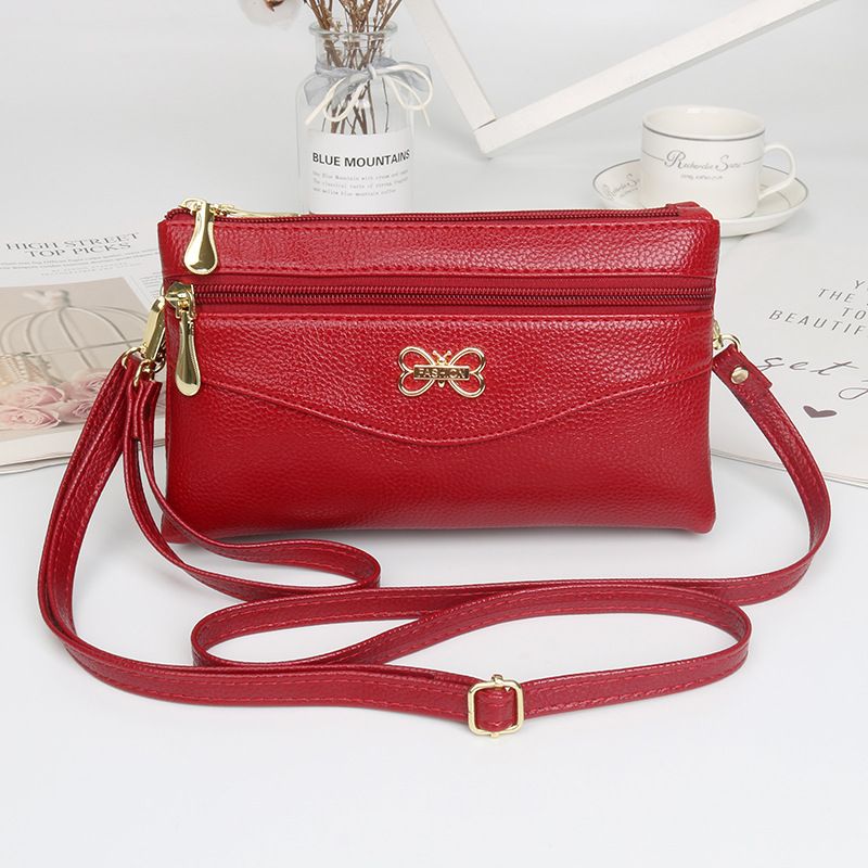 Fashion New Crossbody Women's Ladies' Double Zipper Small Square Multi-layer Phone Bag Coin Purse Clutch_voghion.com
