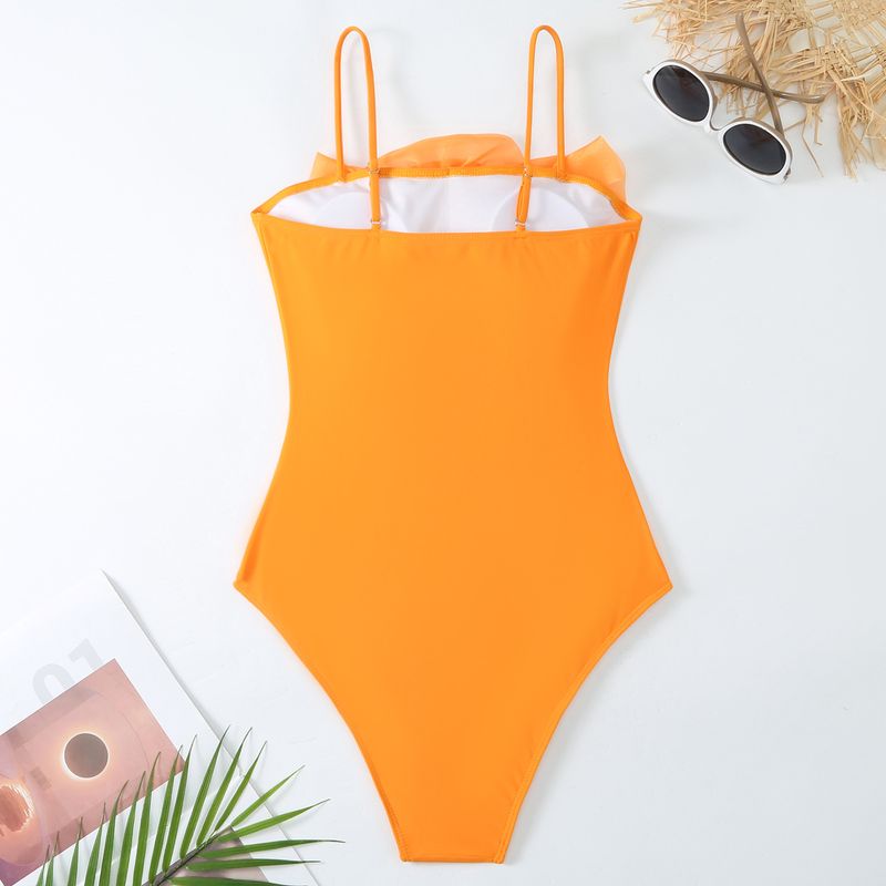 Women's Clothing Backless Sexy New One Piece Swimsuit Mesh Beach Skirt Swimsuit Suit_voghion.com