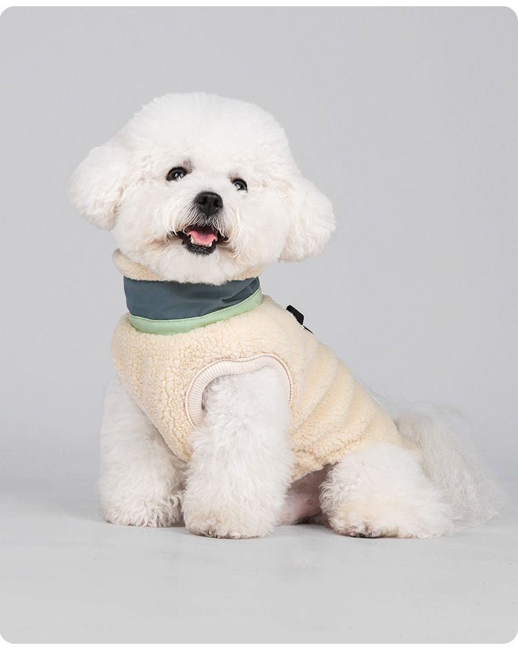 New Dog Clothes Fleece Jacket With Leash Attachment Warm Cloud Feel Thickened Puppy Pet Cotton Coat Korean Style Winter_voghion.com