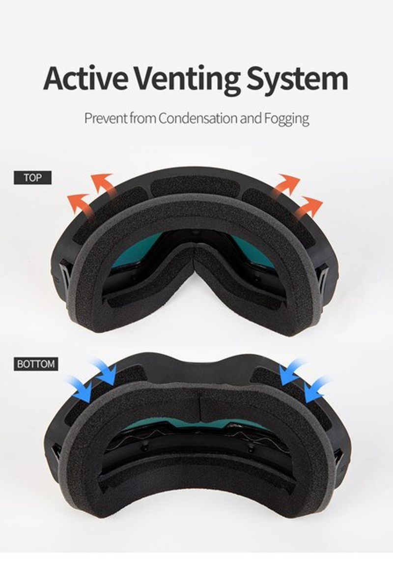 COPOZZ Brand Professional Dublu Strat Lentilă Anti-ceață UV400 Ochelari de schi Big Ski Snowboard Bărbați Femei Ochelari de zăpadă_voghion.com