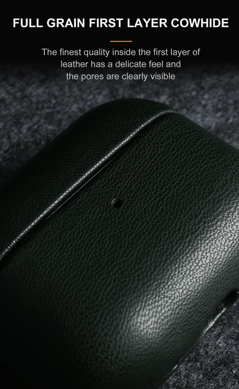 Biobased Eco-Friendly Leather Case For AirPods Pro AirPods 4 3 Wireless Earphone Box Bluetooth Headphone Hard Protective_voghion.com