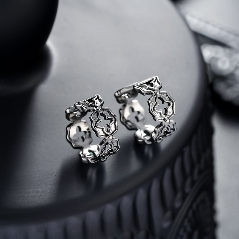 Orecchini a clip a forma di croce cava per uomo, eleganti e alla moda, orecchini a clip per donna senza piercing, orecchini di alta qualità_voghion.com