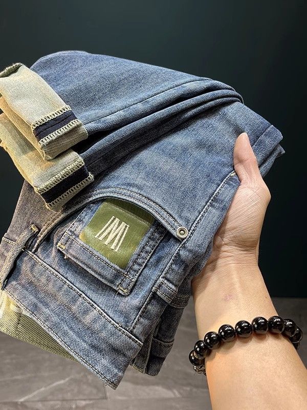 Men's Spring Thin Slim Fit Casual Nine-point Korean Style Stretch Trendy Slightly Wide Versatile Skinny Jeans_voghion.com