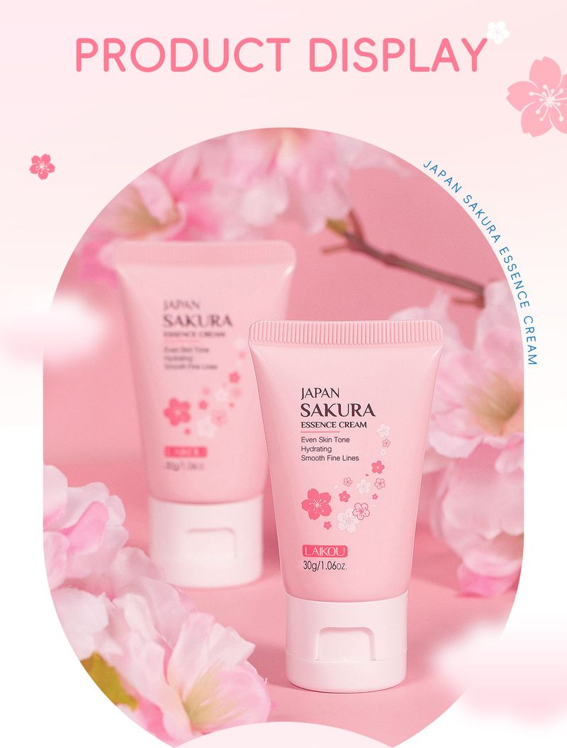 LAIKOU Japanese Sakura Moisturizing Essence Cream 30g Hydrating Care Face Moisturizer Cream_voghion.com