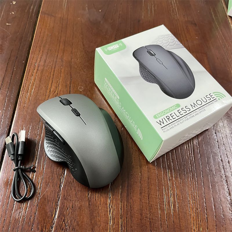 J'adore cette souris ergonomique rechargeable, double mode, sans fil, Bluetooth, neutre, pour le bureau et les jeux_voghion.com