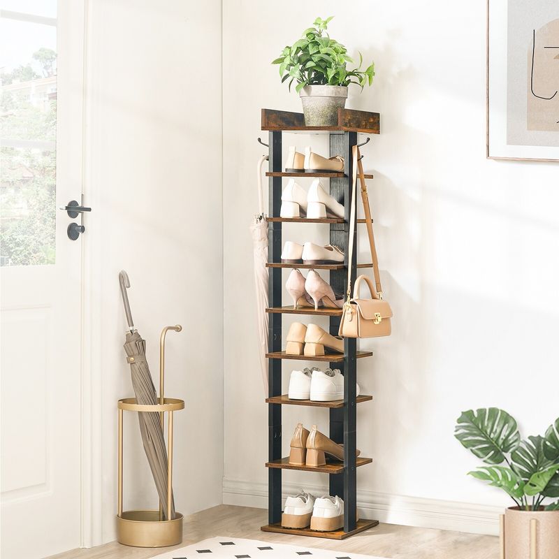 HOOBRO Shoe Rack Shoe Storage Bookshelf Hallway Storage Adjustable Shoe Shelf_voghion.com