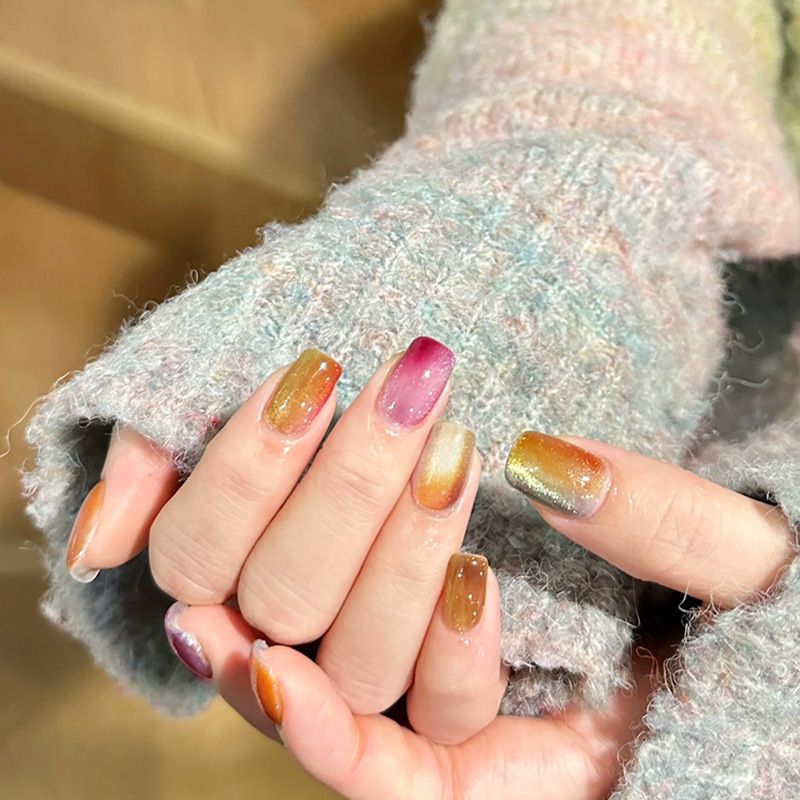 Perles en verre arc-en-ciel en forme de bonbon, yeux de chat, halo coloré, teintes, pures, faites à la main, portant une armure, feuille de 30 pièces_voghion.com