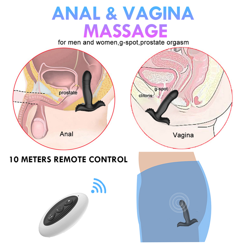 Vibratoren Analplug für Männer Frauen Stoßdildos Vibrator Männliches Prostata-Massagegerät R_voghion.com
