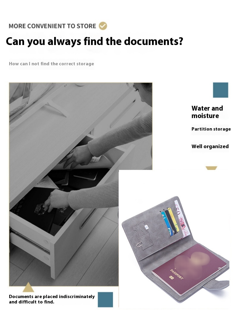 Uus RFID-passi kott lihtsa pandla ja multifunktsionaalse identifitseerimiskotiga meestele ja naistele välismaal reisides_voghion.com