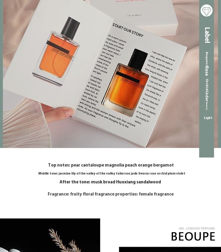 Nueva caja de regalo con transmisión en vivo de gran éxito, perfume Baoli London para hombre y mujer, conjunto de perfume con fragancia ligera y duradera._voghion.com