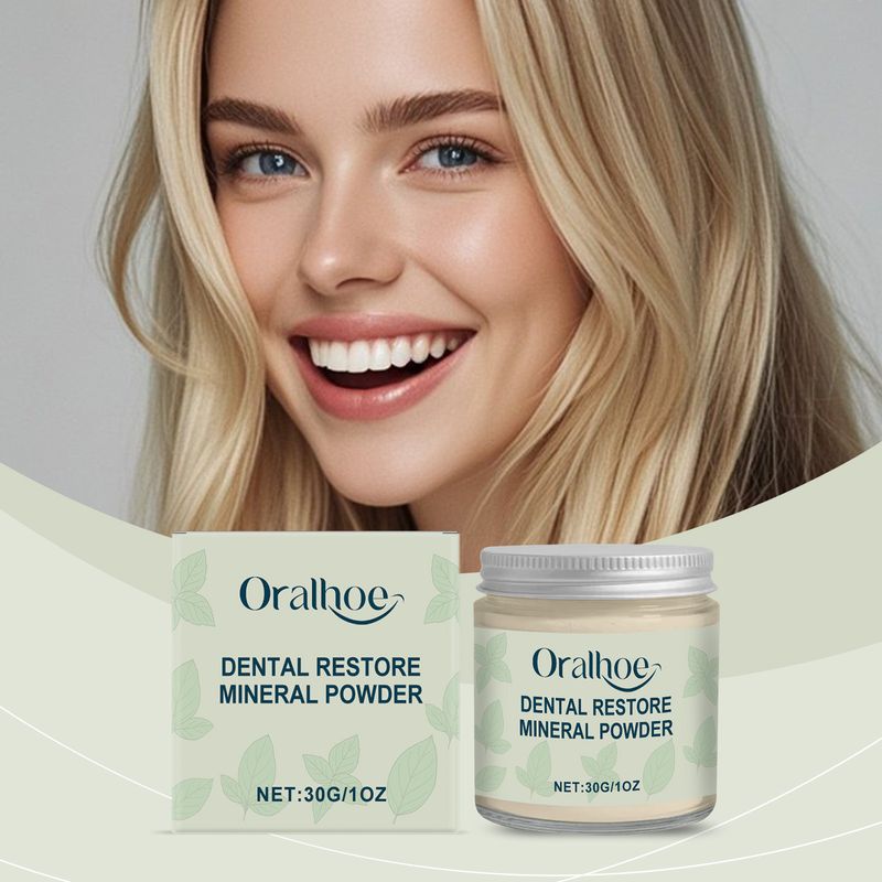 ORALHOE Gloss Dentifricio in polvere per la pulizia delicata, protezione dello smalto e alito fresco_voghion.com