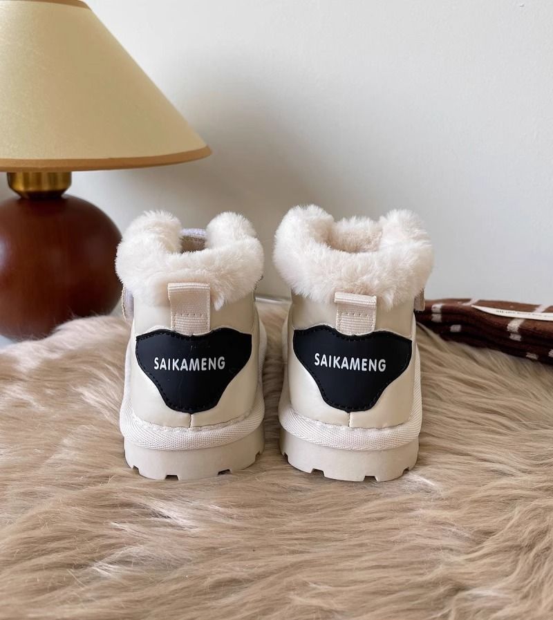 Bottes de neige chaudes et antidérapantes pour bébé, chaussures d'hiver 2025 en coton épais doublées de polaire pour garçon_voghion.com