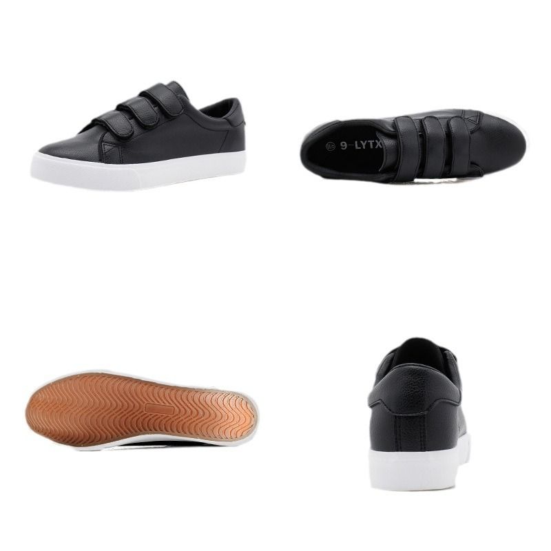 Unbeatable Quality Suit Board Magic Buckle Couple Style, Three Straps, Student Skateboard Men's Casual Small White Flat Shoes, Women's_voghion.com