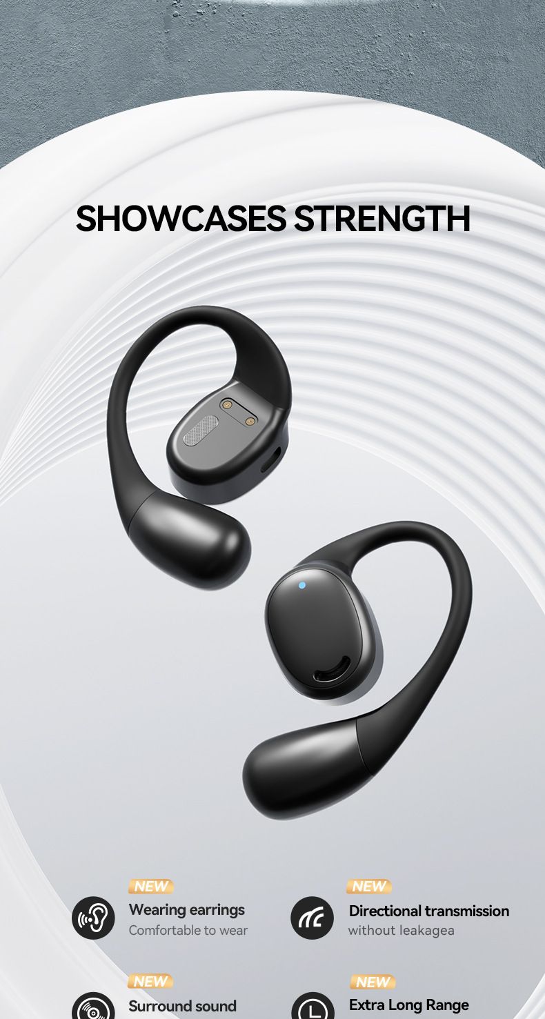 【High Quality】 Premium New Ear-Hook Noise Cancelling Running Sports OWS Open-Back Wireless Bluetooth Earphones_voghion.com