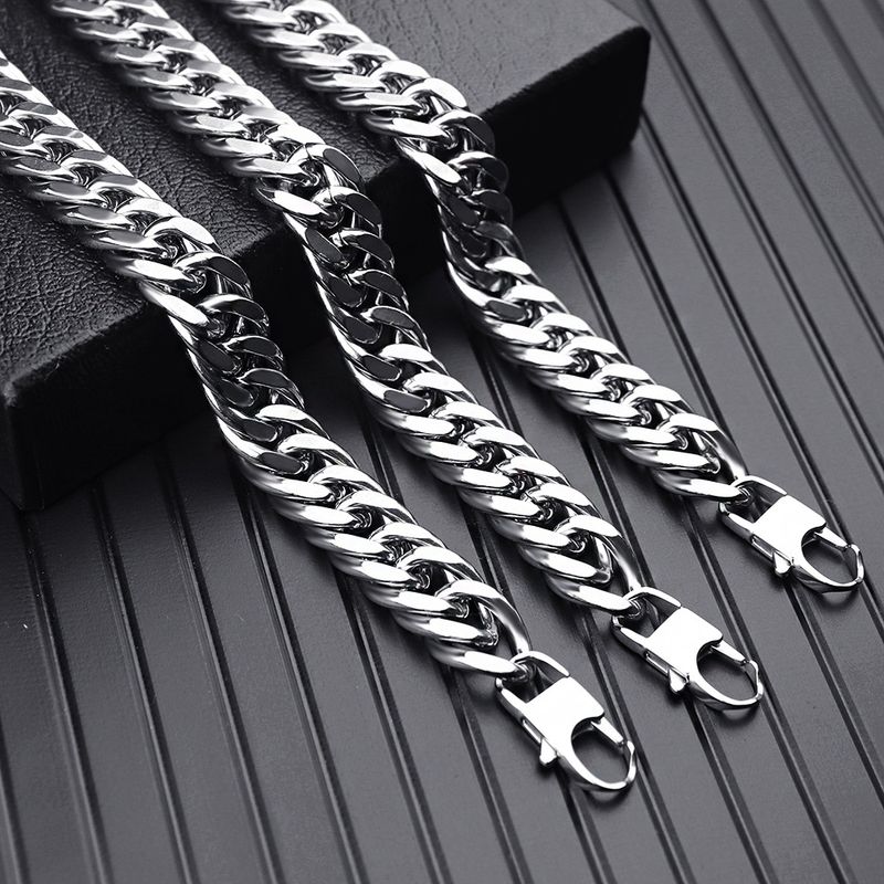 Schmuck Persönlichkeit Rock Stil Titan Kette Edelstahl Armband_voghion.com