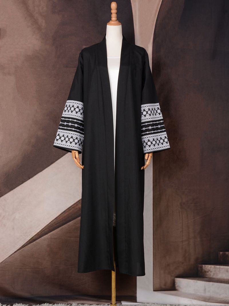 Sieviešu apģērbs Abaya Tuvo Austrumu musulmaņu modes elegants kardigans izšūta kleita sieviešu halāts_voghion.com