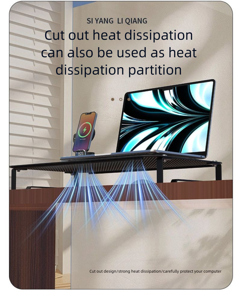 Soporte para teclado de computadora con refrigeración y elevación, artefacto para dormitorio, soporte de almacenamiento para portátiles para juegos_voghion.com