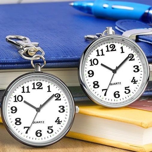 Ur med vedhæng Børne Student Lommeur Stor Digital Nøglering Hængende Ur Sygeplejerskeur Klart Quartz Ur_voghion.com