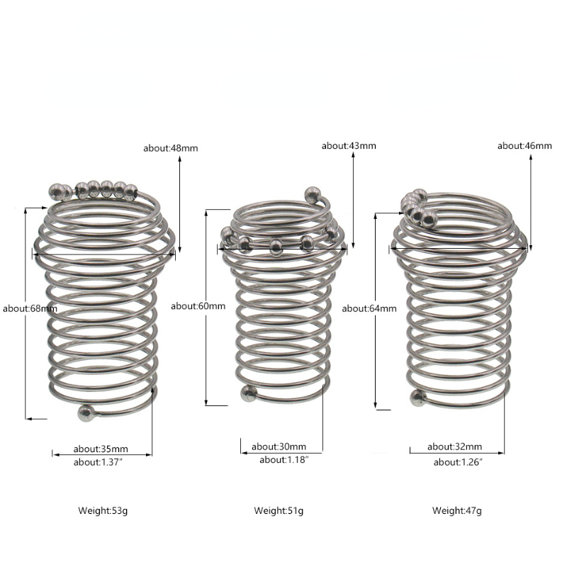 Edelstahl-männliche Hohlgewindehülse, Keuschheitskäfig, Sicherungsringe, verzögerte Ejakulation, Metall-Eichel_voghion.com
