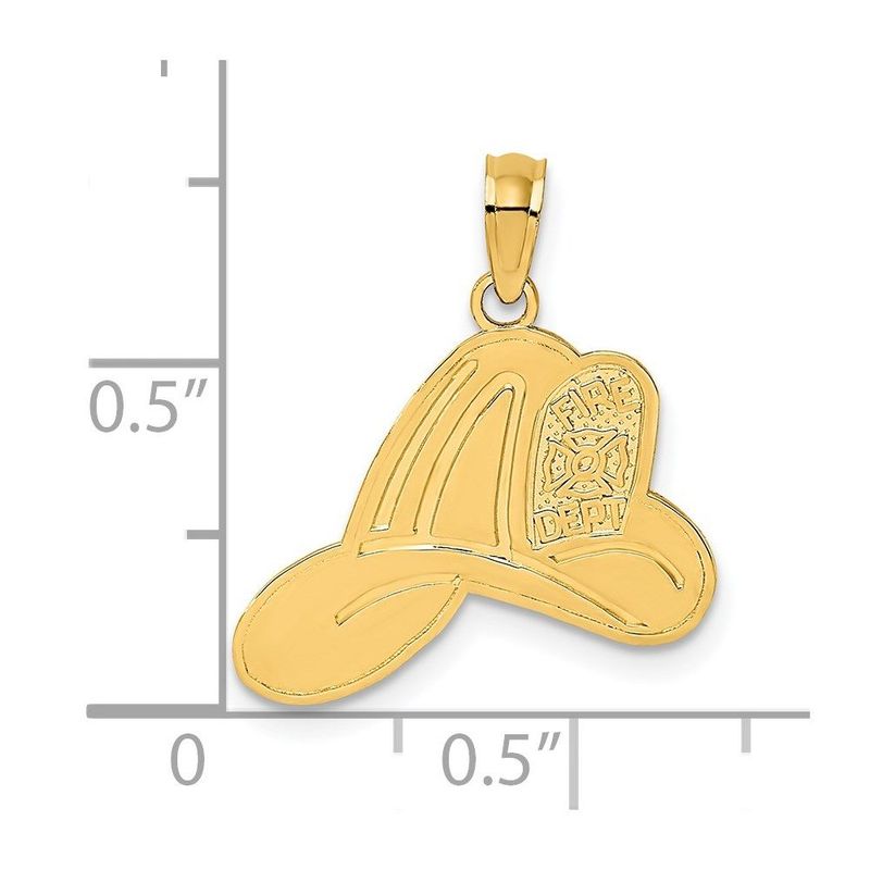14k Fire Dept Helmet Charm_voghion.com