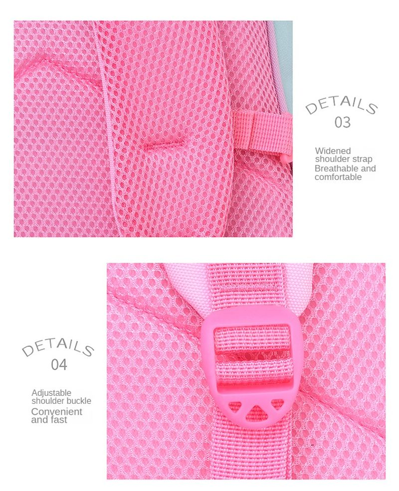 Niedlicher Schultaschenrucksack Grundschüler in Rosa Blau, geeignet für Jungen und Mädchen_voghion.com