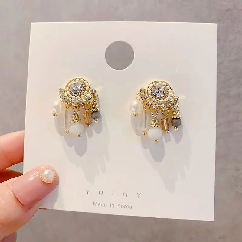 Orecchini francesi alla moda, di alta qualità, in stile coreano, eleganti, di celebrità di Internet, nuova tendenza 2022_voghion.com